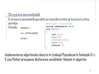 Introducere. Algoritmi elementari în pseudocod | PPTX