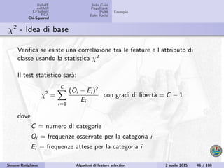 Features Selection's algorithms | PDF