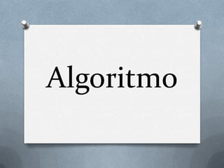 Algoritmo
 