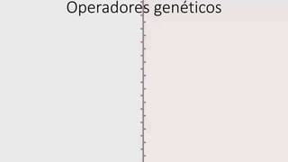 Operadores genéticos
 