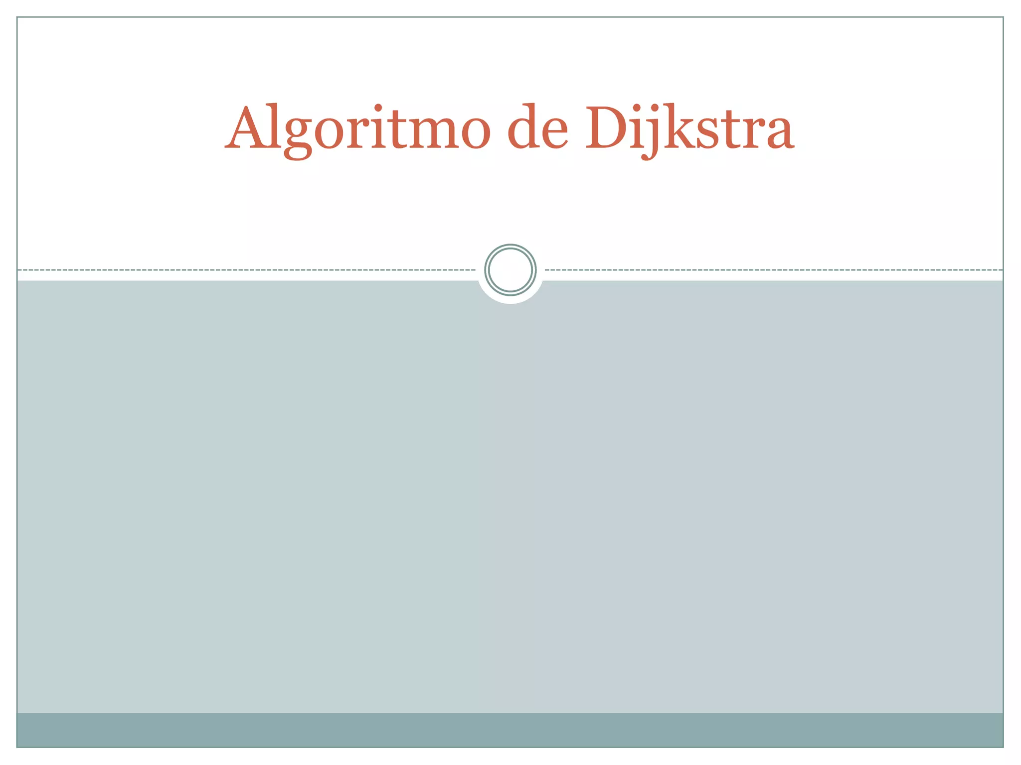 Algoritmo de Dijkstra