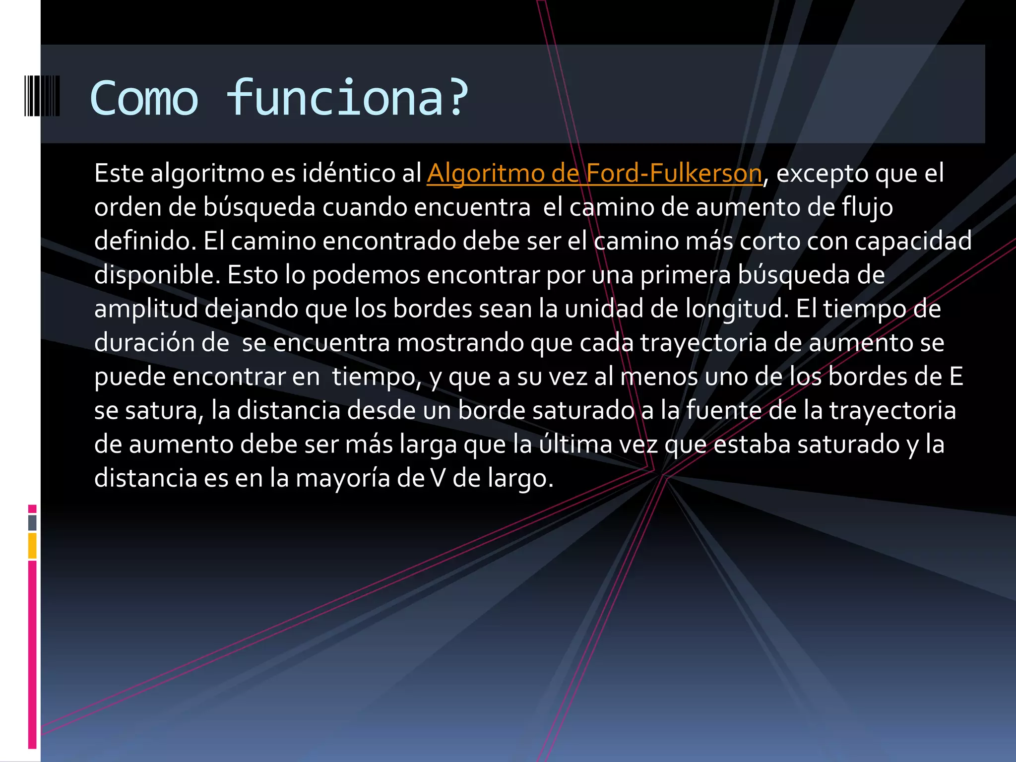 Algoritmo de edmonds karp PPT