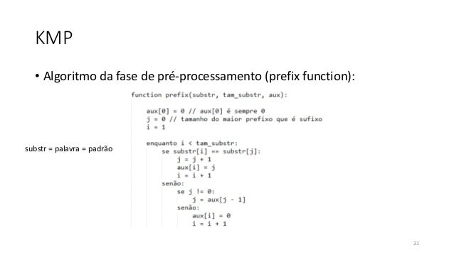 Algoritmo de KnuthMorrisPratt KMP