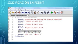 CODIFICACIÓN EN PSEINT
 