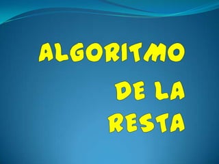 Algoritmo de la resta tic 