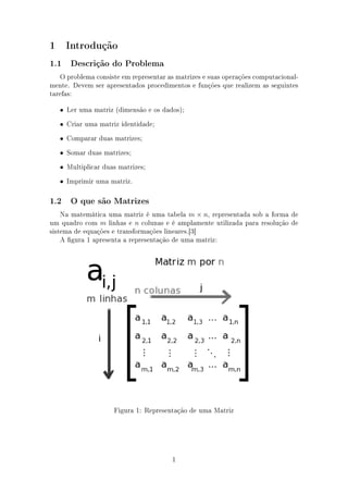 Algoritmo e estruturas de dados operações com matrizes | PDF