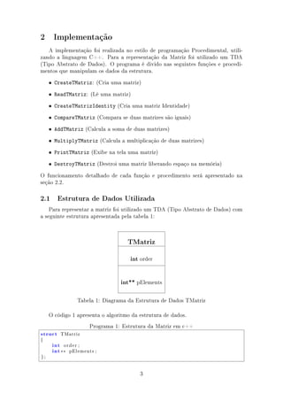 Matriz Programacao Algoritmo e estruturas de dados operações com matrizes | PDF
