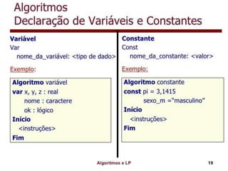 Algoritmo e lógica de programação