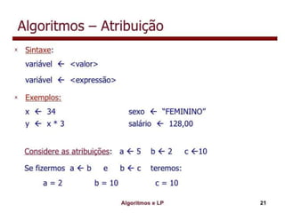 Algoritmo e lógica de programação