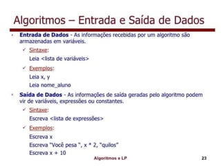 Algoritmo e lógica de programação