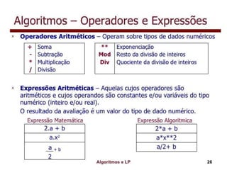 Algoritmo e lógica de programação
