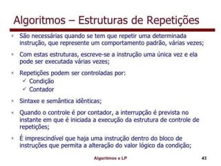 Algoritmo e lógica de programação