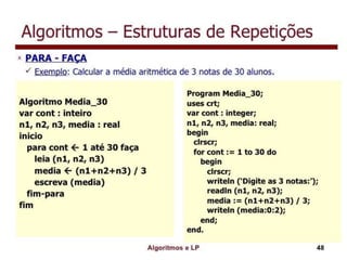 Algoritmo e lógica de programação