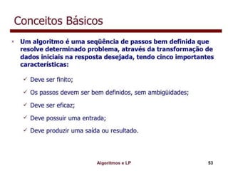 Algoritmo e lógica de programação