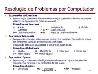 Algoritmo e lógica de programação
