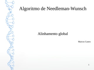 1
Algoritmo de Needleman-Wunsch
Alinhamento global
Marcos Castro
 