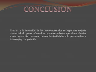  1998. EL INTEL CELERON: el objetivo principal de la elaboración de este procesador fue poder, se pretendió ingresar al mercado con rendimiento y precios bajos. 1999. EL AMD ATHLON K7: a este procesador se le  mejoro substancialmente el sistema de coma flotante y se le incremento la memoria de cache de primer nivel a 128 KiB. 