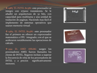  1978 LOS INTEL 8086 Y 8088: una venta realizada por INTEL  a la nueva división de computadoras personales de IBM, hizo que las PC de IBM dieran un gran golpe comercial con el nuevo producto con el 8088, llamado IBM PC.