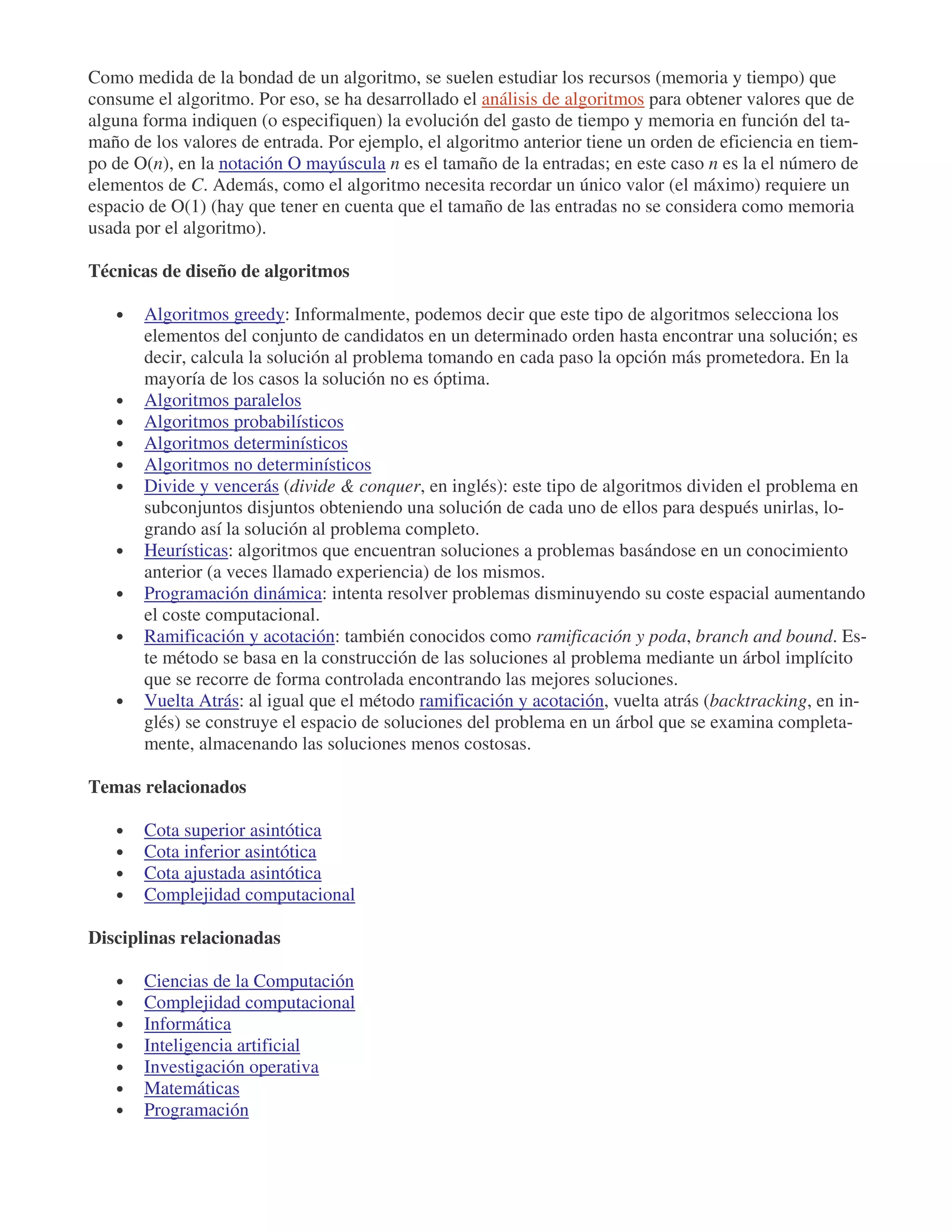 Resumen de algoritmo