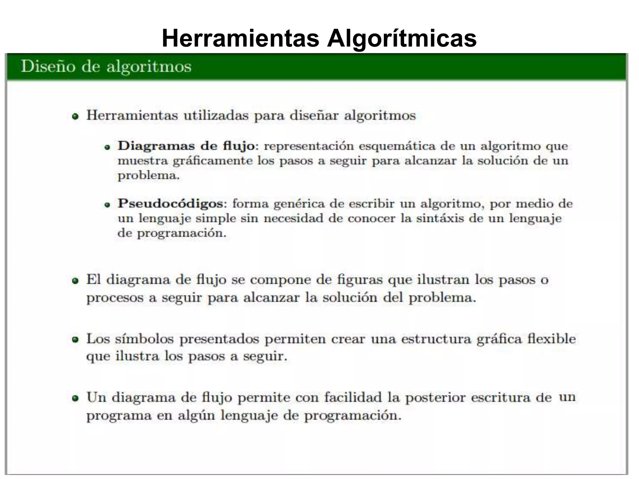 Herramientas Algorítmicas
 