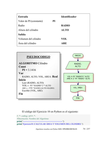 Algoritmos resueltos-con-python | PDF