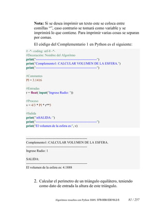 Algoritmos resueltos-con-python | PDF