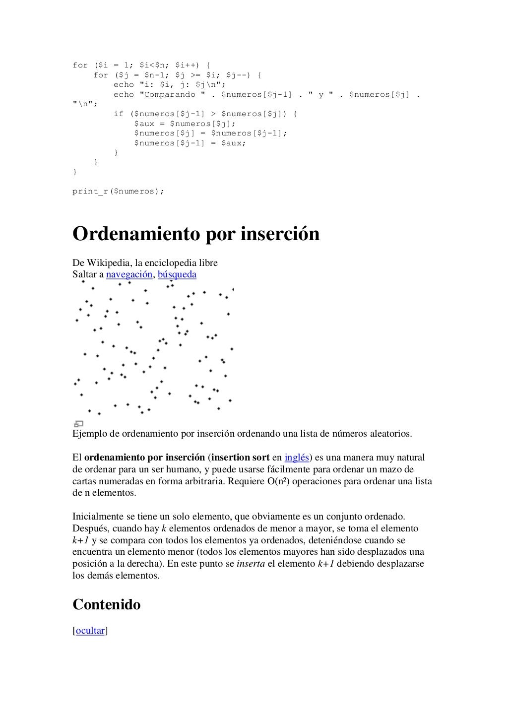 Algoritmos de ordenamiento