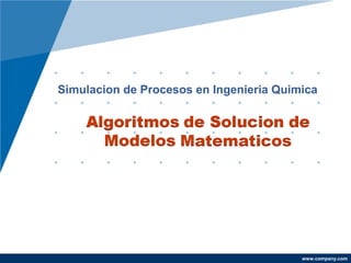 Simulacion de Procesos en Ingenieria Quimica

Yazmin Mendoza Castillo

www.company.com

 