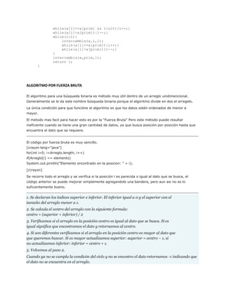 Algoritmos divide y vencerás | DOCX