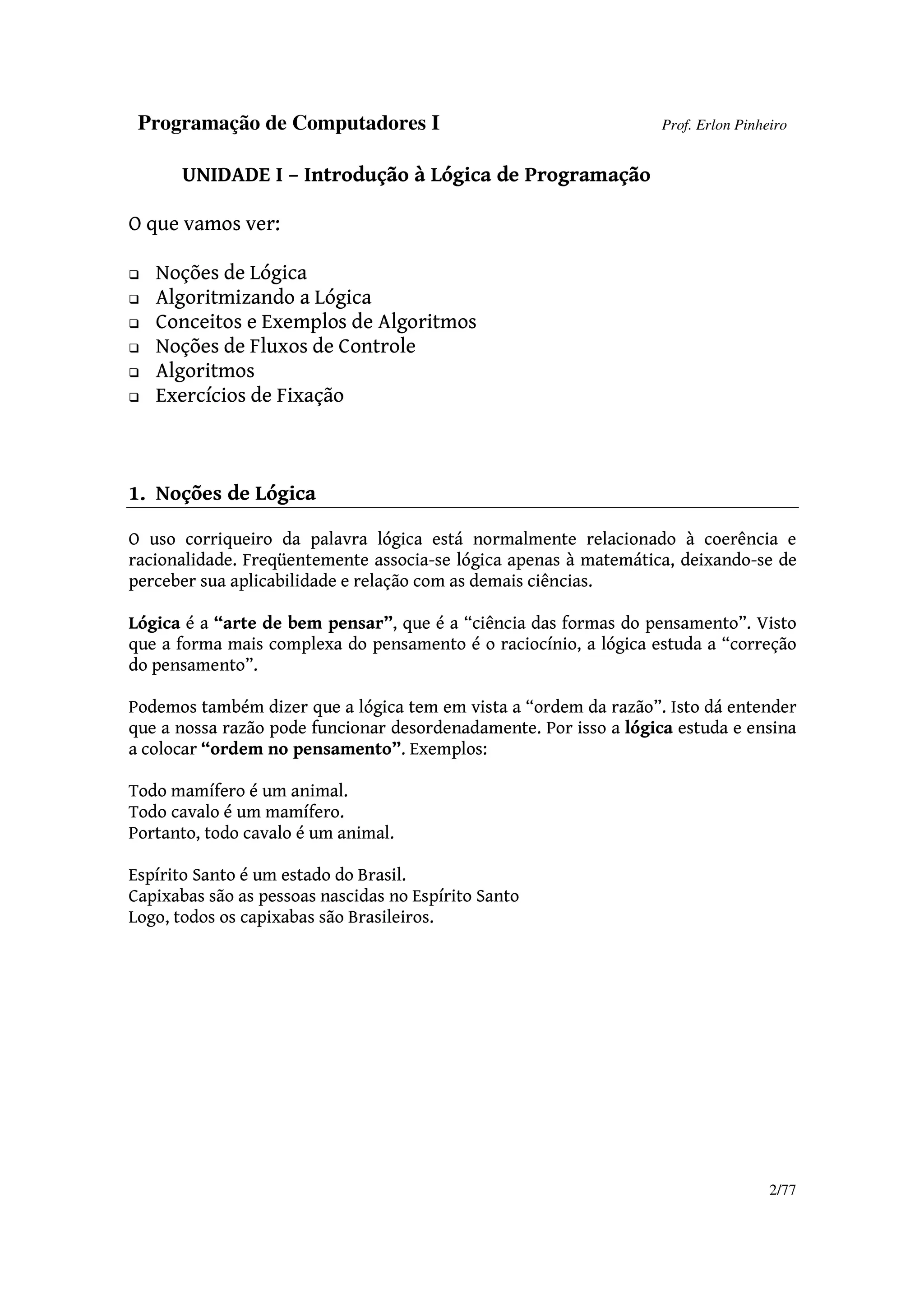 Algoritmos em portugol | PDF