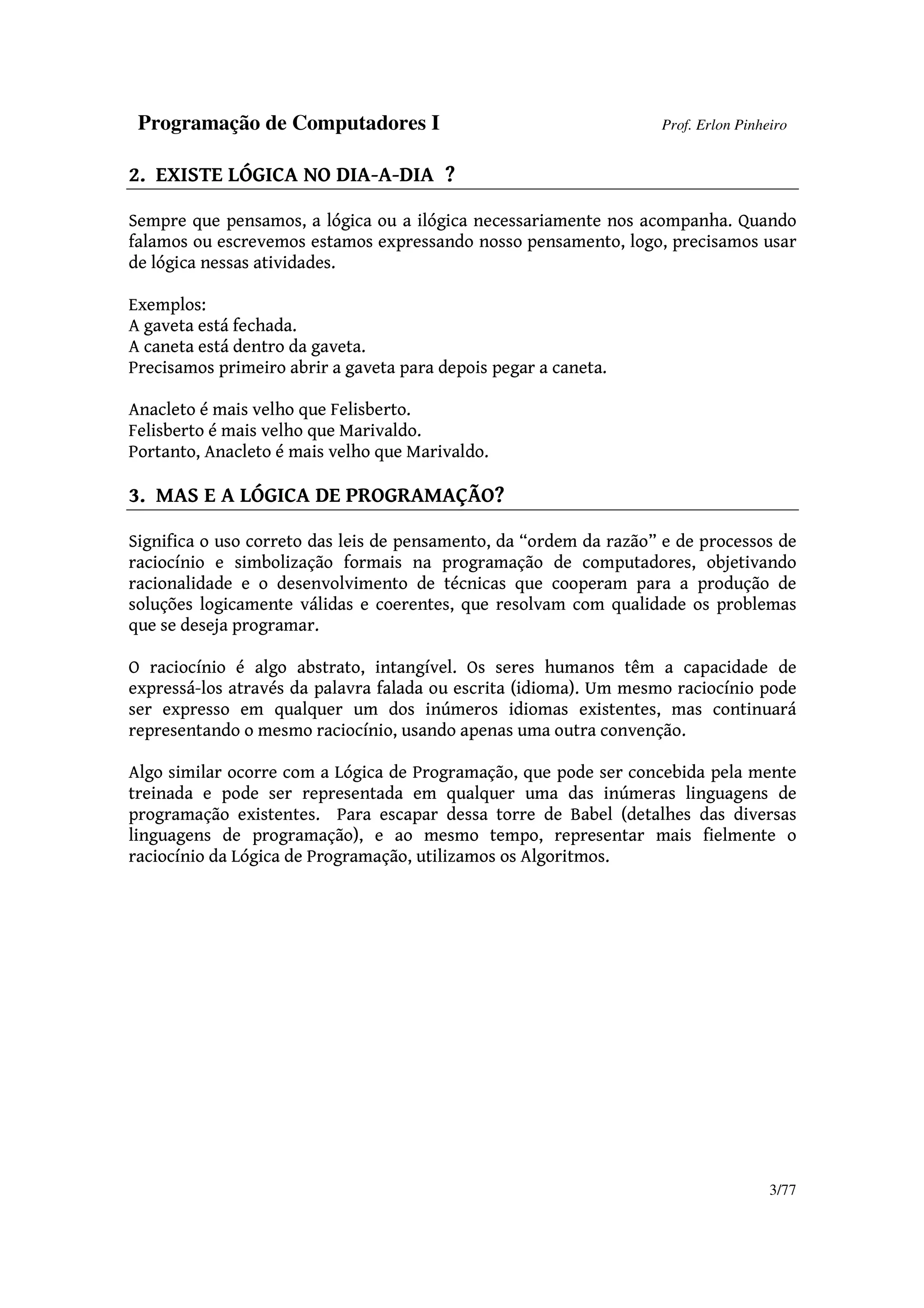 Algoritmos em portugol | PDF