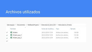 Archivos utilizados
 