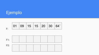 Ejemplo
F:
F1:
F2:
01 09 3015 64´2015
 
