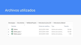 Archivos utilizados
 