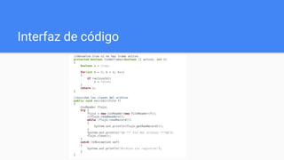 Interfaz de código
 