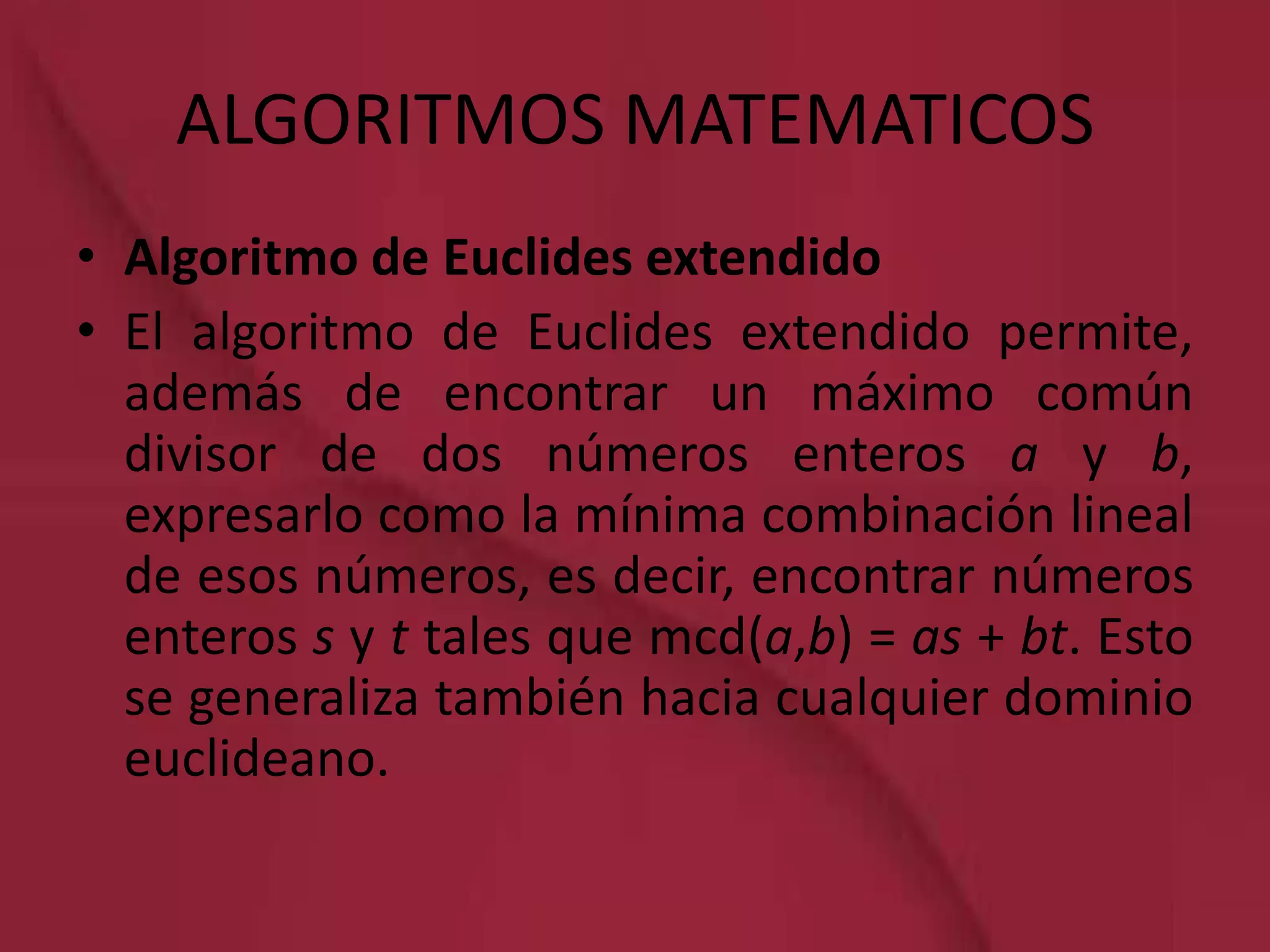 Algoritmos matematicos | PPTX