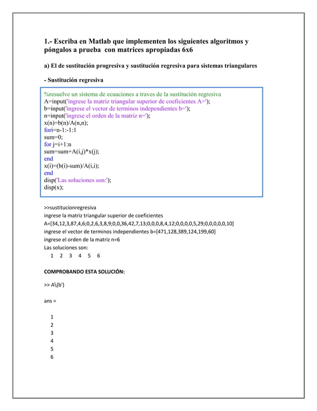 Algoritmos para matlab | PDF