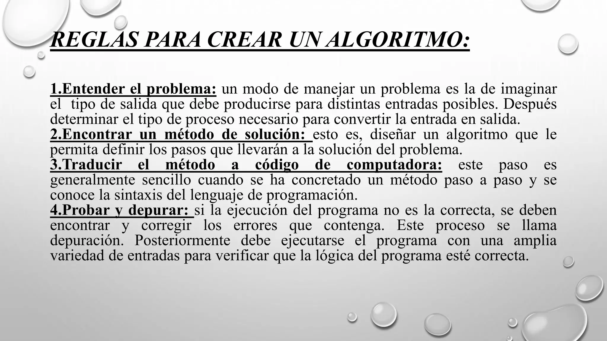 ALGORITMOS Y SUS REGLAS.. | PPT