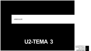 WOODGROVE
BANK
U2-TEMA 3
ARREGLOS
2
ALGORITMOSY
ESTRUCTURAS
DEDATOS
CHRISTIANTORRES
 