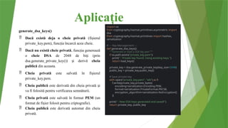 Algoritmul Criptografic DSA(Digital Signature Algorithm) | PPT