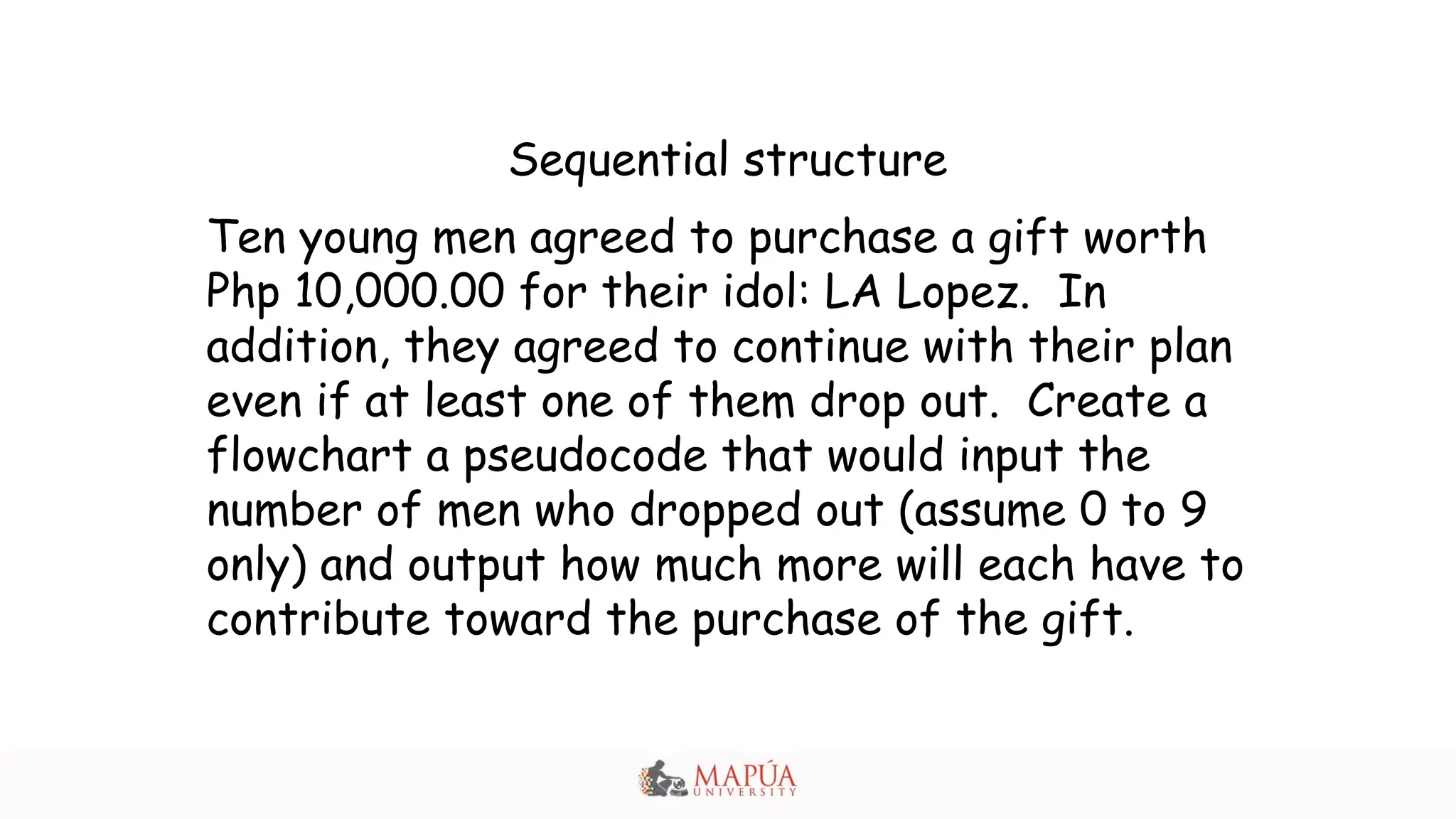 Sequential Flowchart and Pseudocode Design | PPT
