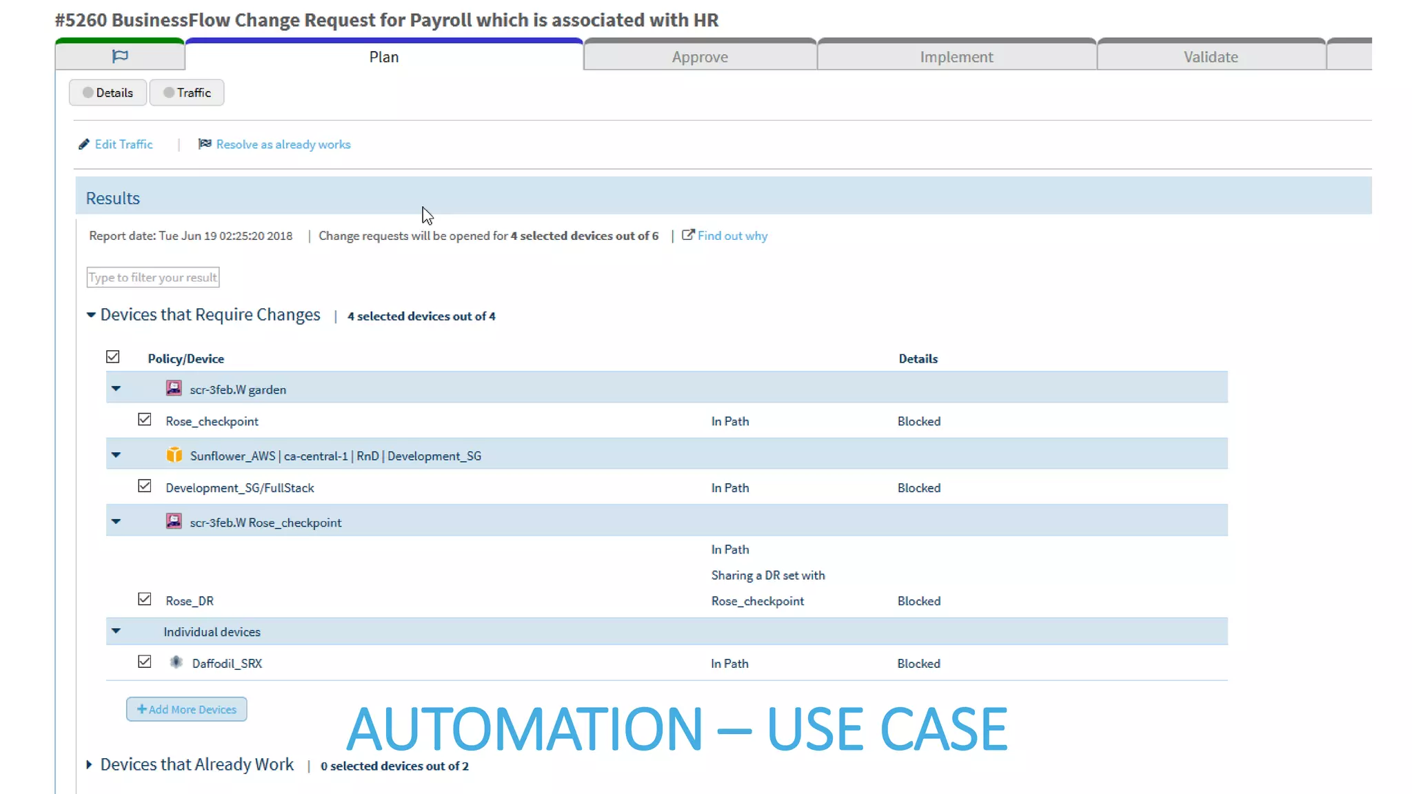?
AUTOMATION – USE CASE
 