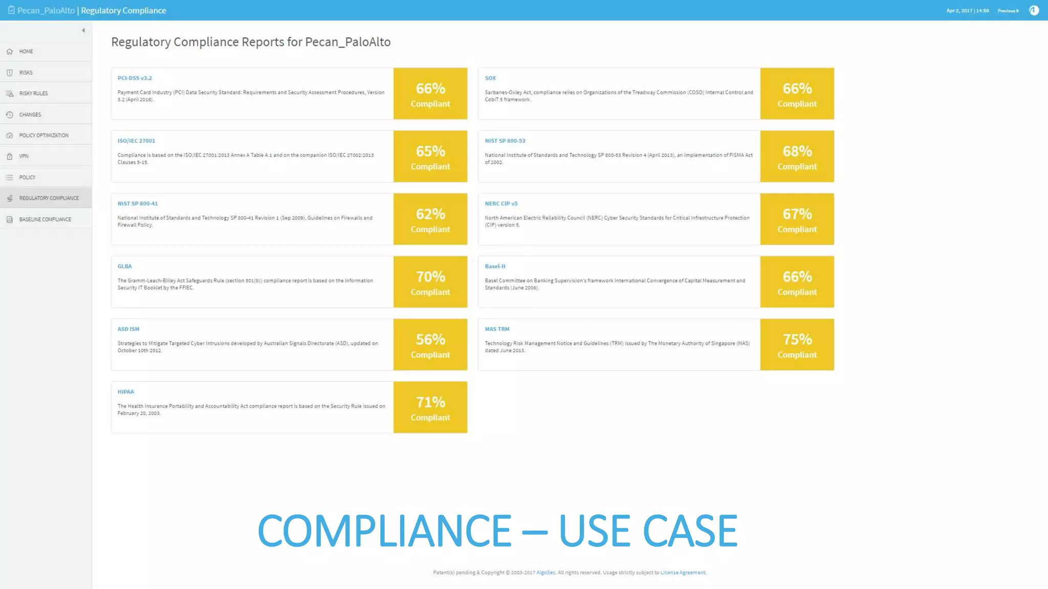 ?
COMPLIANCE – USE CASE
 