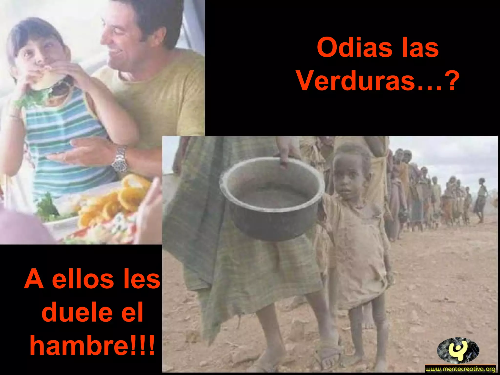 Odias las Verduras…? A ellos les duele el hambre!!!