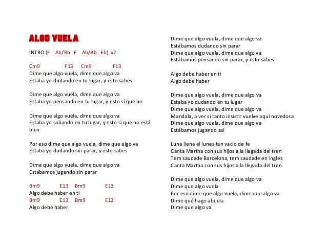 ACORDES ALGO VUELA