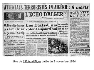 Une de L'Écho d'Alger datée du 2 novembre 1954
 