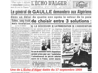Une de L'Écho d'Alger datée du 17 septembre 1959
 