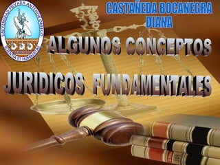 ALGUNOS CONCEPTOS JURIDICOS FUNDAMENTALES sección I  -  EL SUJETO DE DERECHO ALGUNOS CONCEPTOS JURIDICOS  FUNDAMENTALES CASTAÑEDA BOCANEGRA  DIANA 