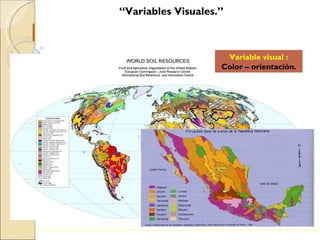 “ Variables Visuales.” Variable visual : Color – orientación. 