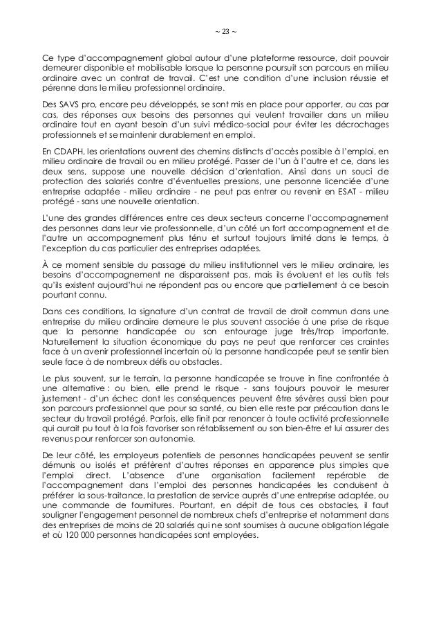 Dynamiser l'emploi des personnes handicapees en milieu  Dynamiser l'emploi des personnes handicapees en milieu